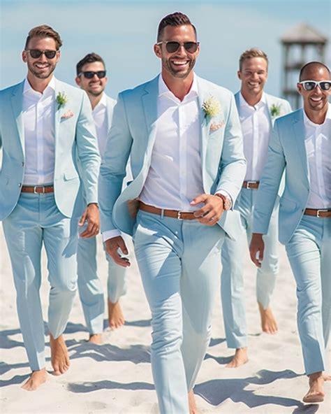 blue suits groomsmen